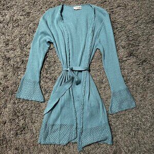 Vintage 90s Feminine Knit Flare Sleeve Cardigan Size M